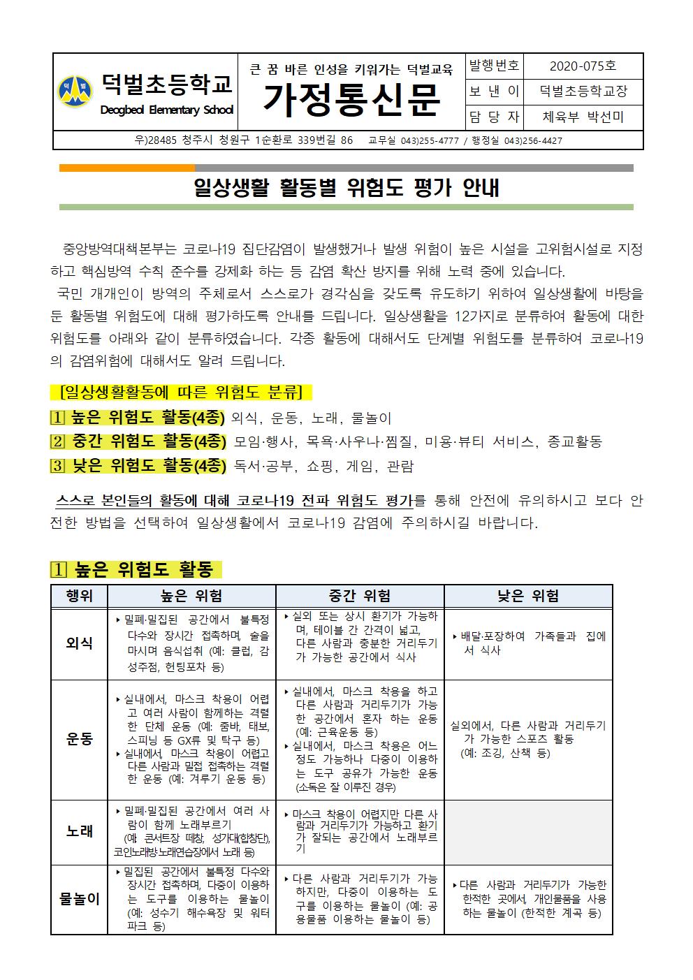 일상생활 활동별 위험도 평가 안내001