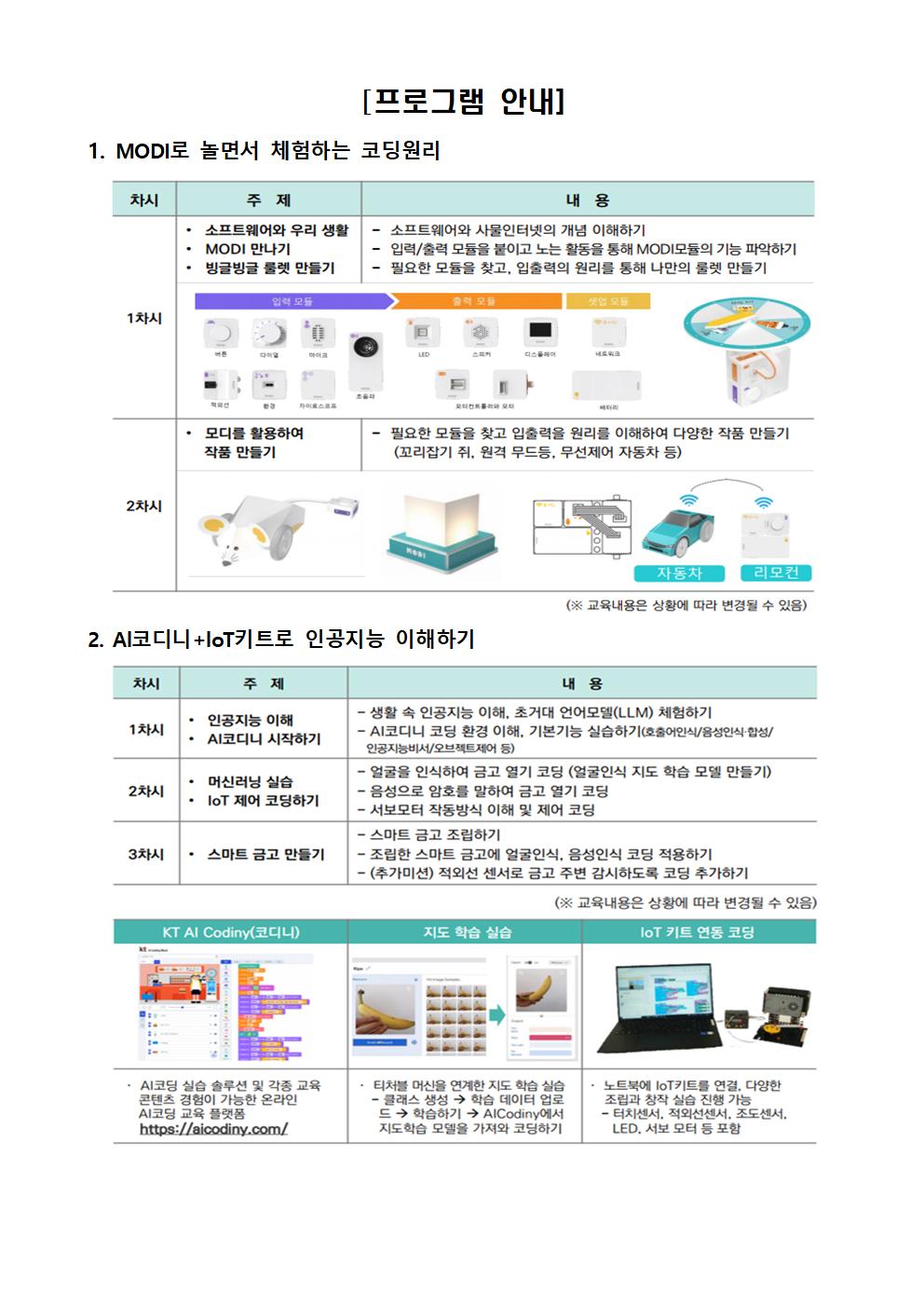 2024. 토요 SW·AI 가족교실(2기) 운영 안내문002